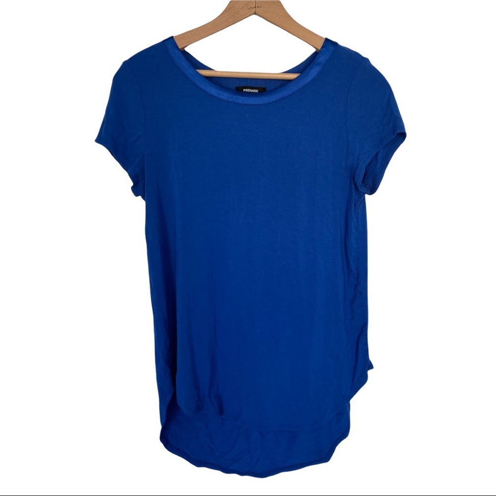 Premise Royal Blue Short Sleeve Top Shirt Tee T-Shirt Soft